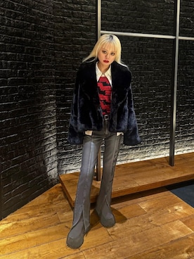 「HYSTERIC GLAMOUR（ヒステリックグラマー）のアイテム（デニムパンツ）」を使った、aykさん（レディース・157cm）の秋コーディネート