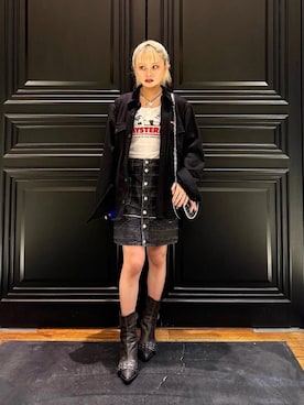 「HYSTERIC GLAMOUR（ヒステリックグラマー）のアイテム（ショルダーバッグ）」を使った、aykさん（レディース・157cm）の秋コーディネート
