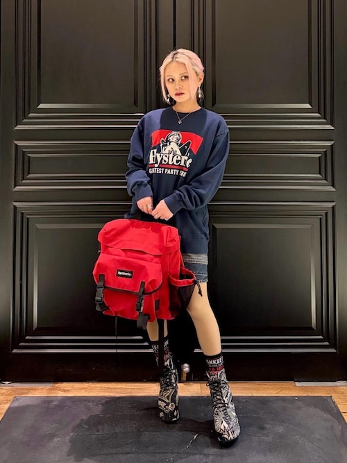 スクラッチAラインデニムミニスカート（デニムスカート）｜HYSTERIC