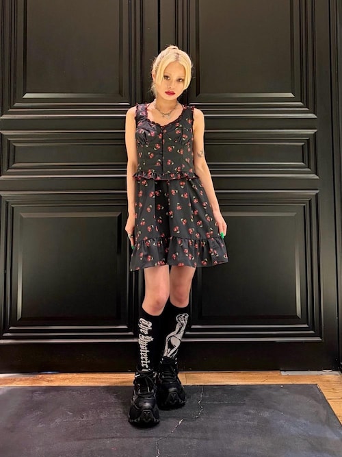 HYSTERIC GLAMOUR（ヒステリックグラマー） ワンピース SKULL CHERRY柄