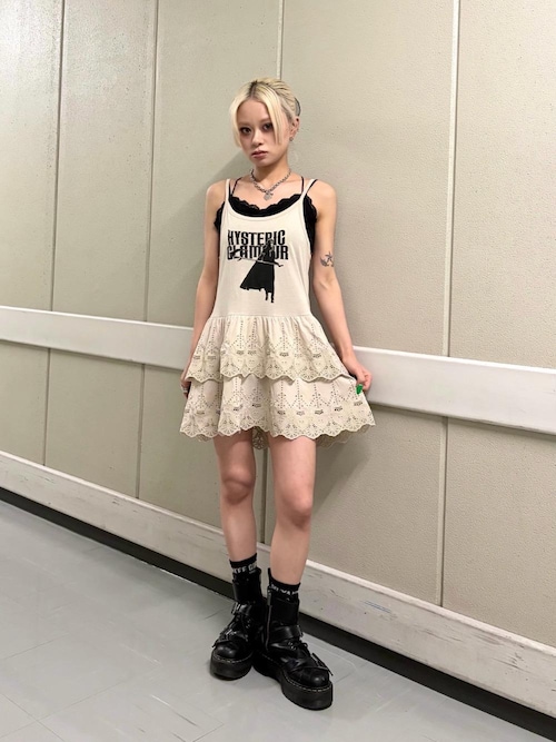 y2k❤️00s HYSTERIC GLAMOUR ヴィクセンガール デニムワンピ HYSTERIC GLAMOURのワンピース/ドレスを使ったコーディネート(ZOZOTOWN