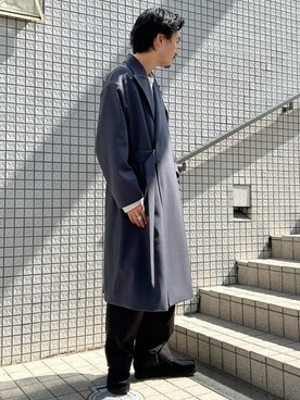 「PUBLIC TOKYO（パブリックトウキョウ）のアイテム（トレンチコート）」を使った、takushi nomuraさん（メンズ・173cm）の春コーディネート
