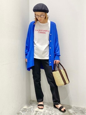 「AMERICAN HOLIC（アメリカンホリック）のアイテム（カーディガン/ボレロ）」を使った、mi_ku_902さん（レディース・158cm）の春コーディネート