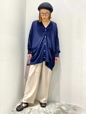 「AMERICAN HOLIC（アメリカンホリック）のアイテム（カーディガン/ボレロ）」を使った、mi_ku_902さん（レディース・158cm）の春コーディネート