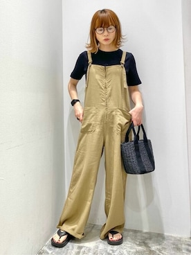 「AMERICAN HOLIC（アメリカンホリック）のアイテム（オールインワン・サロペット）」を使った、mi_ku_902さん（レディース・158cm）の夏コーディネート