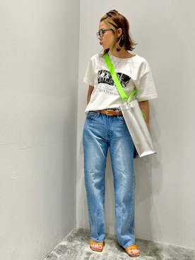 「Disney（ディズニー）のアイテム（バッグ）」を使った、mi_ku_902さん（レディース・158cm）の夏コーディネート