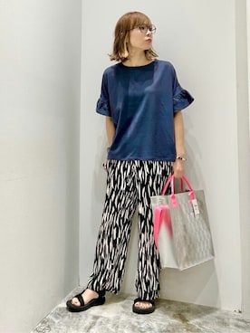 「Disney（ディズニー）のアイテム（バッグ）」を使った、mi_ku_902さん（レディース・158cm）の夏コーディネート