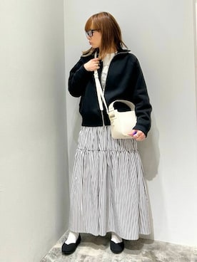 「AMERICAN HOLIC（アメリカンホリック）のアイテム（カーディガン/ボレロ）」を使った、mi_ku_902さん（レディース・158cm）の春コーディネート