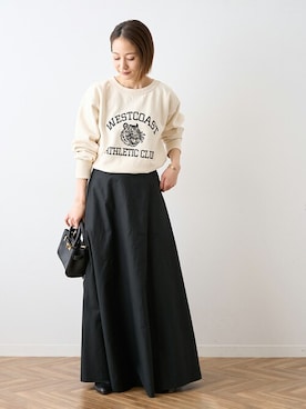 「MIXTA（ミクスタ）のアイテム」を使った、ozakiさん（レディース・157cm）の冬コーディネート