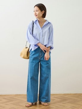 「THOMAS MASON（トーマス メイソン）のアイテム」を使った、ozakiさん（レディース・157cm）の春コーディネート