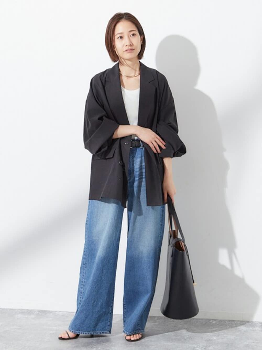 25SS ジャーナルスタンダードレサージュ リノリオグログランジャケット F 黒 リノリオグログランジャケット（テーラードジャケット