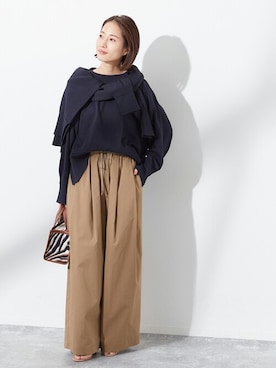 「journal standard L'essage（ジャーナルスタンダードレサージュ）のアイテム（パンツ）」を使った、ozakiさん（レディース・157cm）の冬コーディネート