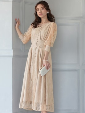 「アイテム（ドレス）」を使った、SHOP STAFFさん（レディース・162cm）の秋コーディネート