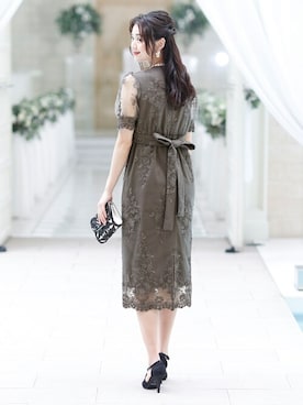 「アイテム（ドレス、グレー系）」を使った、SHOP STAFFさん（レディース・168cm）の秋コーディネート