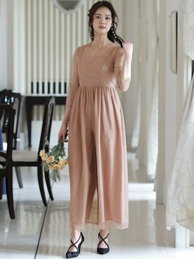 「アイテム（ドレス、ピンク系）」を使った、SHOP STAFFさん（レディース・168cm）の秋コーディネート