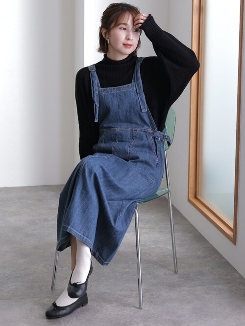 ElegChic スカート デニムサロペットスカート : ZOZOTOWN Yahoo