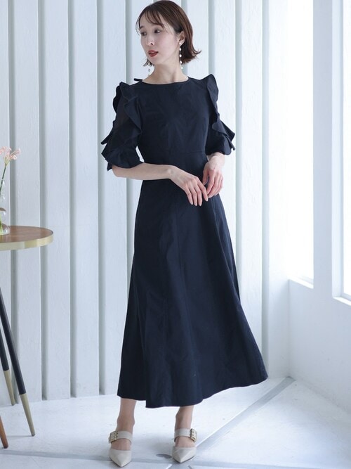 PourVous（プールヴー） ドレス 結婚式 パーティードレス バックリボン