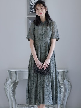 「レースワンピース」｜SHOP STAFFさん（レディース・168cm）の冬コーディネート