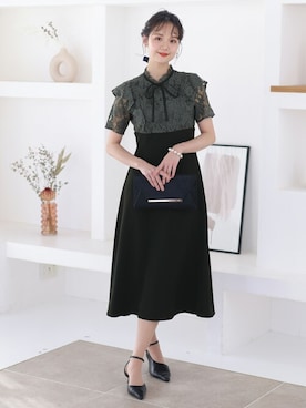 「アイテム（ドレス、グレー系）」を使った、SHOP STAFFさん（レディース・168cm）の春コーディネート