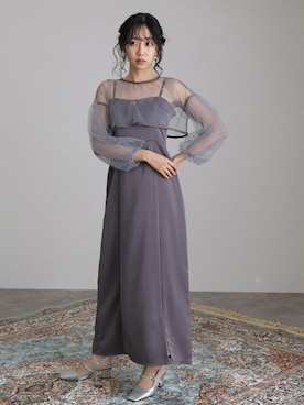 「アイテム（ドレス）」を使った、SHOP STAFFさん（レディース・162cm）の夏コーディネート