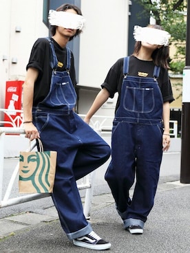 「８(eight)（エイト）のアイテム（サロペット/オーバーオール）」を使った、8(eight)さん（メンズ・176cm）の春コーディネート