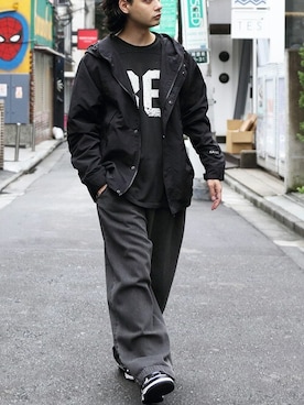 「KANGOL（カンゴール）のアイテム（ジャケット/アウター）」を使った、8(eight)さん（メンズ・173cm）の秋コーディネート
