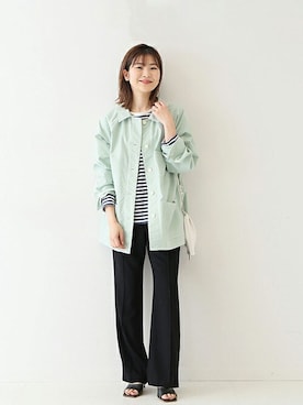 「スローブイエナ」｜「アイテム（カバーオール）」を使った、Yuriさん（レディース・159cm）の春コーディネート