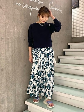 「スローブイエナ」｜「アイテム（アクセサリー）」を使った、Yuriさん（レディース・159cm）の春コーディネート