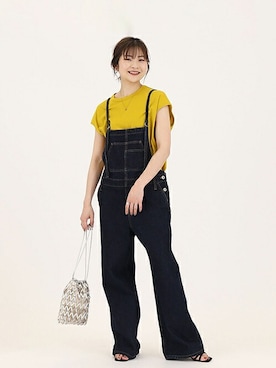 「スローブイエナ」｜「アイテム（オールインワン・サロペット）」を使った、Yuriさん（レディース・159cm）の夏コーディネート