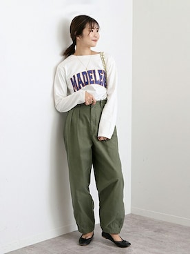 「SLOBE IENA（スローブイエナ）のアイテム（バレエシューズ）」を使った、Yuriさん（レディース・159cm）の秋コーディネート