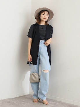 「スローブイエナ」｜「アイテム（帽子）」を使った、Yuriさん（レディース・159cm）の秋コーディネート