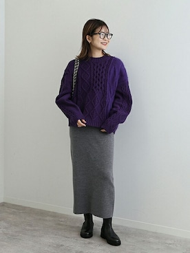 「スローブイエナ」｜「アイテム（ブーツ）」を使った、Yuriさん（レディース・159cm）の秋コーディネート