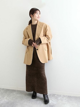 「スローブイエナ」｜「アイテム（ブーツ）」を使った、Yuriさん（レディース・159cm）の冬コーディネート