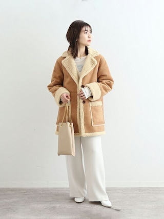 SLOBE IENA リバーシブルフェイクムートンコート