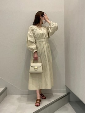 「CHARLES & KEITH（チャールズ & キース）のアイテム（アクセサリー）」を使った、CHARLES & KEITHさん（レディース・160cm）の夏コーディネート