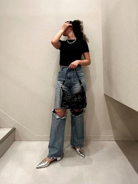 「CHARLES & KEITH（チャールズ & キース）のアイテム（アクセサリー）」を使った、CHARLES & KEITHさん（レディース・160cm）の夏コーディネート