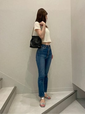 「CHARLES & KEITH（チャールズ & キース）のアイテム（アクセサリー）」を使った、CHARLES & KEITHさん（レディース・160cm）の夏コーディネート