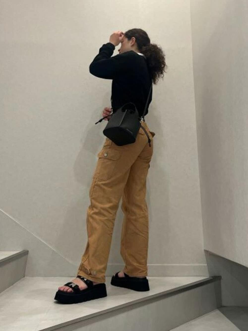 セール】メタリックバックル チャンキーフラットフォーム