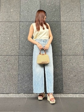 「CHARLES & KEITH（チャールズ & キース）のアイテム（アクセサリー）」を使った、CHARLES & KEITHさん（レディース・160cm）の夏コーディネート