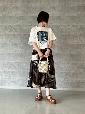 「CHARLES & KEITH（チャールズ & キース）のアイテム（財布/小物）」を使った、CHARLES & KEITHさん（レディース・160cm）の夏コーディネート