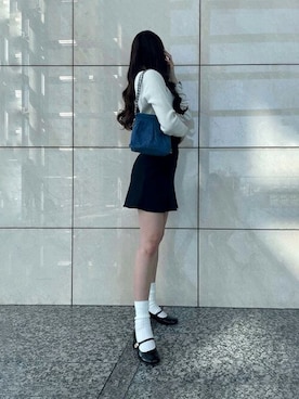 「CHARLES & KEITH（チャールズ & キース）のメタリックバックル ブロックヒールメリージェーン（パンプス）」を使った、CHARLES & KEITHさん（レディース・160cm）の夏コーディネート