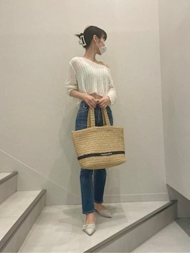 「CHARLES & KEITH（チャールズ & キース）のアイテム（アクセサリー）」を使った、CHARLES & KEITHさん（レディース・160cm）の夏コーディネート