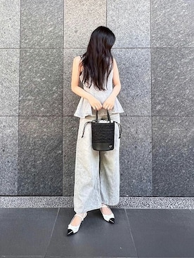 「CHARLES & KEITH（チャールズ & キース）のアイテム（アクセサリー）」を使った、CHARLES & KEITHさん（レディース・160cm）の夏コーディネート