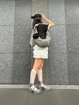 「CHARLES & KEITH（チャールズ & キース）のアイテム（財布/小物）」を使った、CHARLES & KEITHさん（レディース・160cm）の夏コーディネート