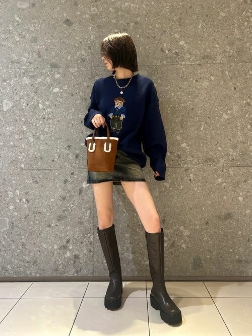 Imogen イモージェン サイドバックルチャンキーロングブーツ
