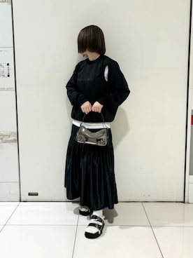 「CHARLES & KEITH（チャールズ & キース）のSloane スローン ホーボーバッグ（ショルダーバッグ）」を使った、CHARLES & KEITHさん（レディース・160cm）の秋コーディネート
