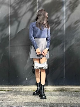 「CHARLES & KEITH（チャールズ & キース）のSloane スローン ホーボーバッグ（ショルダーバッグ）」を使った、CHARLES & KEITHさん（レディース・160cm）の秋コーディネート