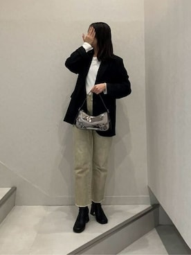 「CHARLES & KEITH（チャールズ & キース）のSloane スローン ホーボーバッグ（ショルダーバッグ）」を使った、CHARLES & KEITHさん（レディース・160cm）の秋コーディネート