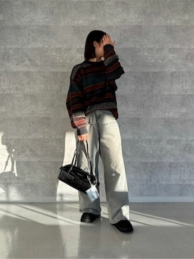 「CHARLES & KEITH（チャールズ & キース）のRachel レイチェル イロンゲイテッドマルチポケットショルダーバッグ（ショルダーバッグ）」を使った、CHARLES & KEITHさん（レディース・160cm）の冬コーディネート