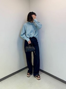 「CHARLES & KEITH（チャールズ & キース）のアイテム（トートバッグ）」を使った、CHARLES & KEITHさん（レディース・160cm）の夏コーディネート